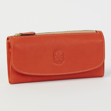 【美品】Dakota ダコタ 長財布 イデーア オレンジ レザーロングウォレット Dakota ダコタ 長財布 イデーア 0031281 ALL ITEM Dakota
